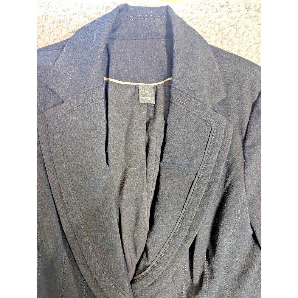White House Black Market Womens Blazer 00 Black Fitted Career Jacket - Picture 5 of 11